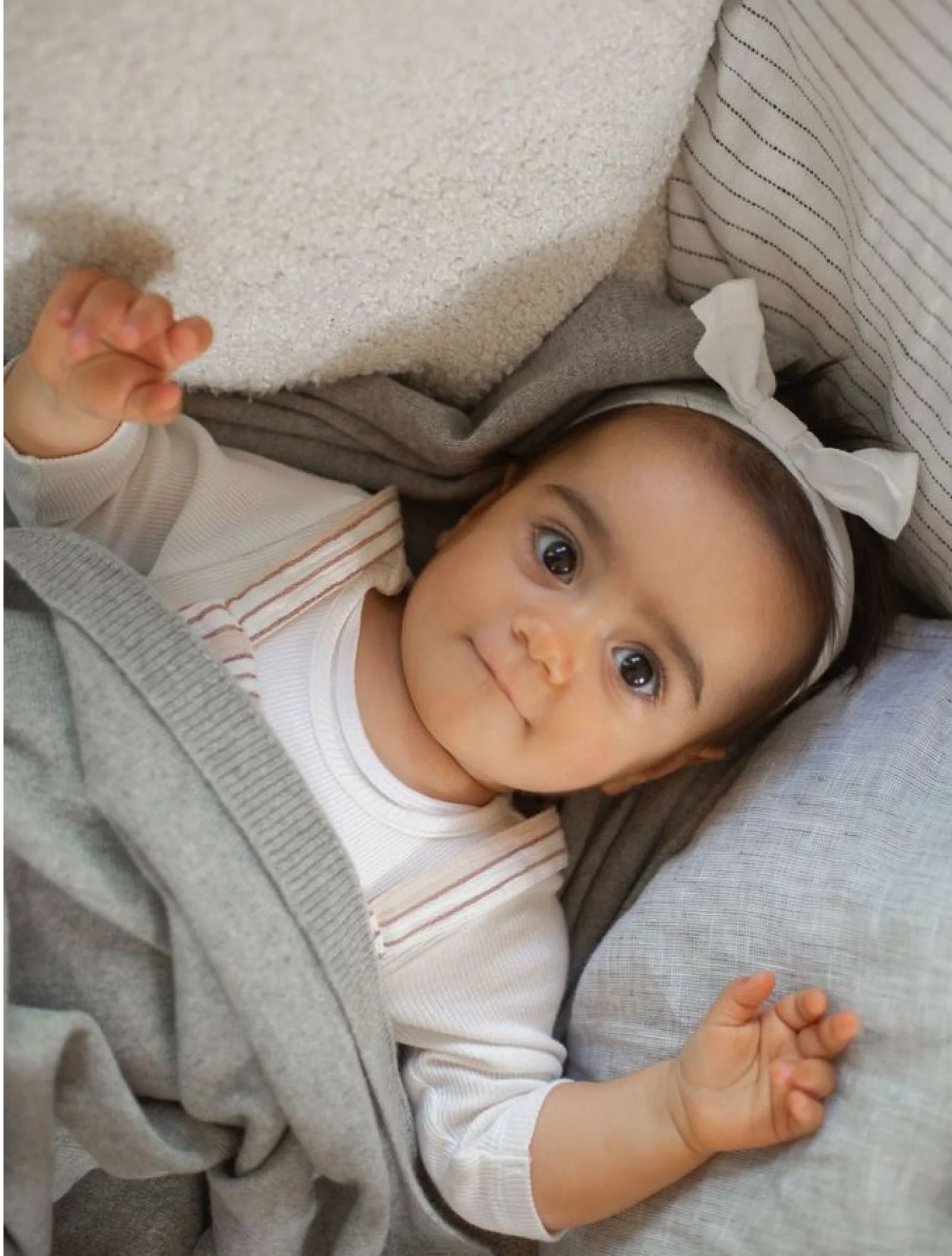 Raji Cashmere Blanket - Grey