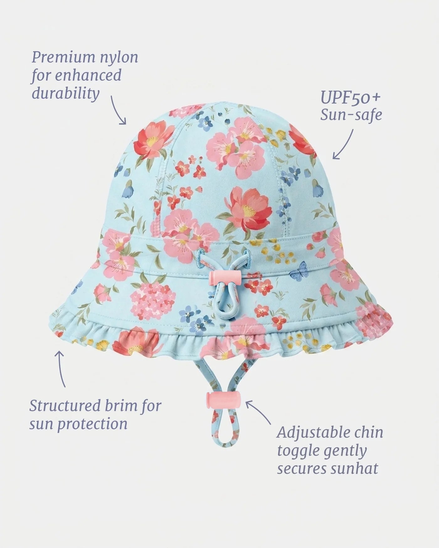 Swim Bell Hat Twinkle Aqua Garden