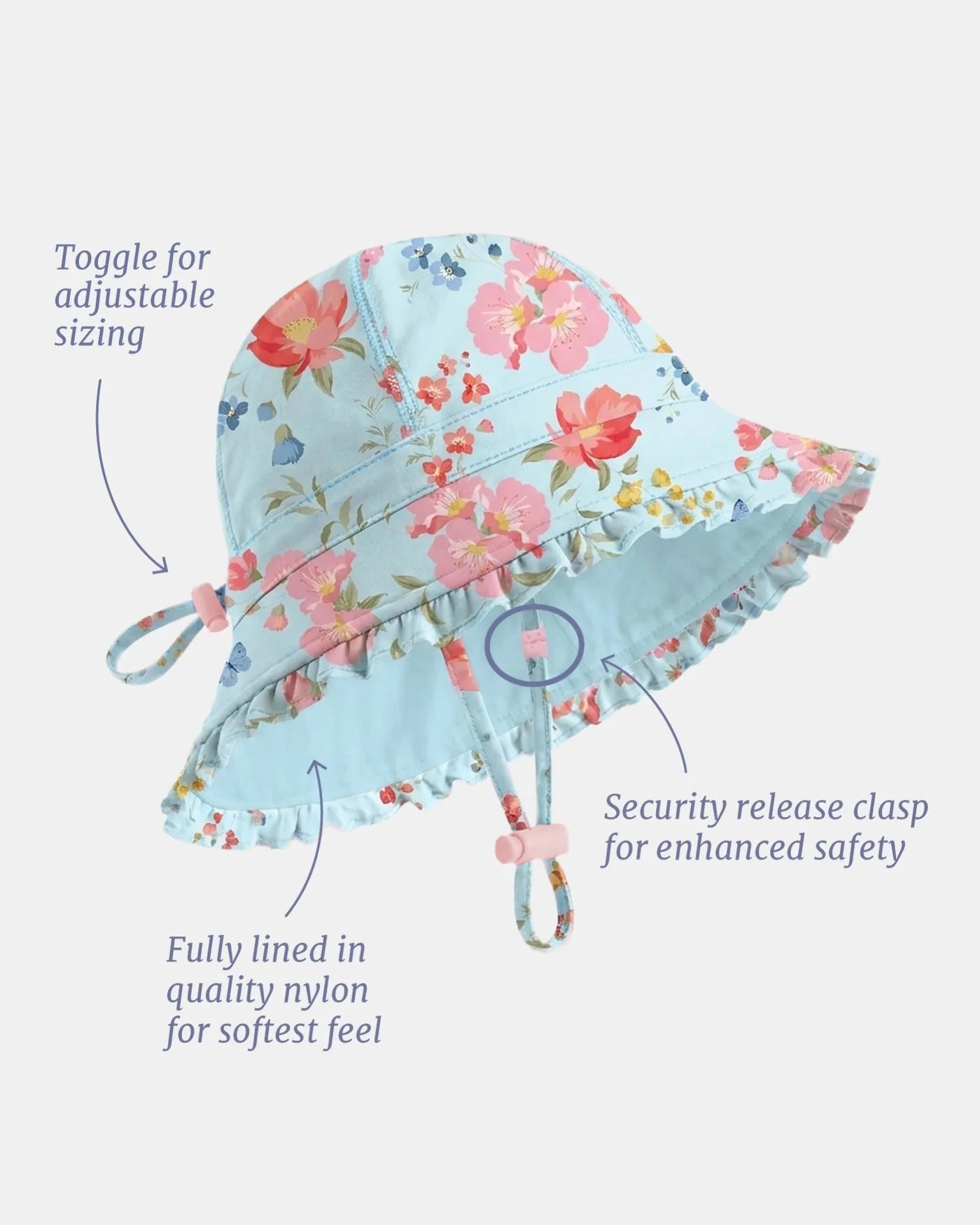 Swim Bell Hat Twinkle Aqua Garden