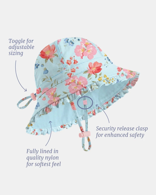 Swim Bell Hat Twinkle Aqua Garden
