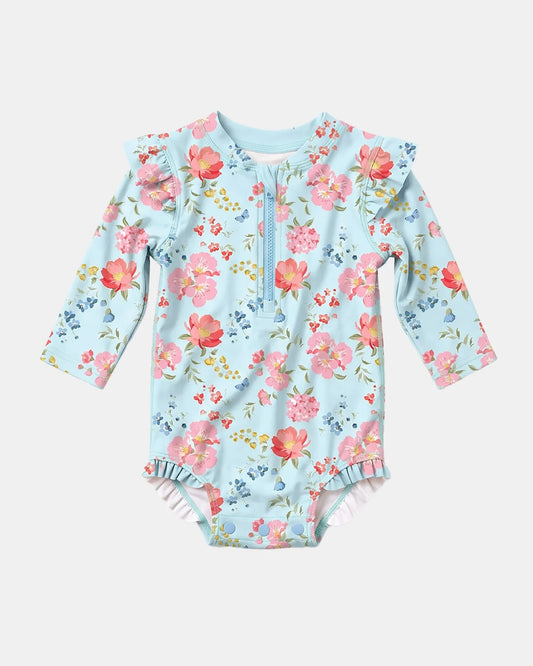 Swim Onesie Twinkle Aqua Garden