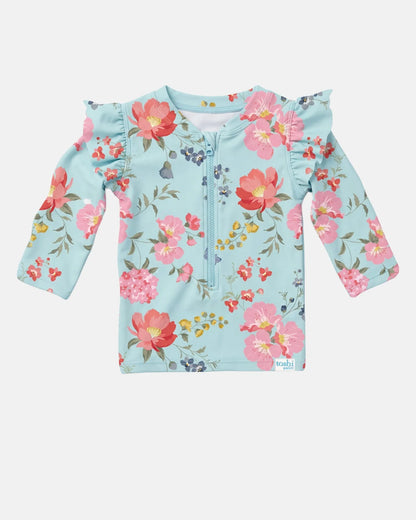Swim Rashie Twinkle Aqua Garden