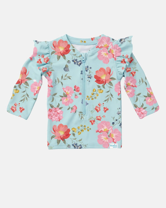 Swim Rashie Twinkle Aqua Garden