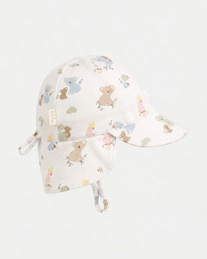 Flap Cap Arcadia Gumnut Babies Cloud