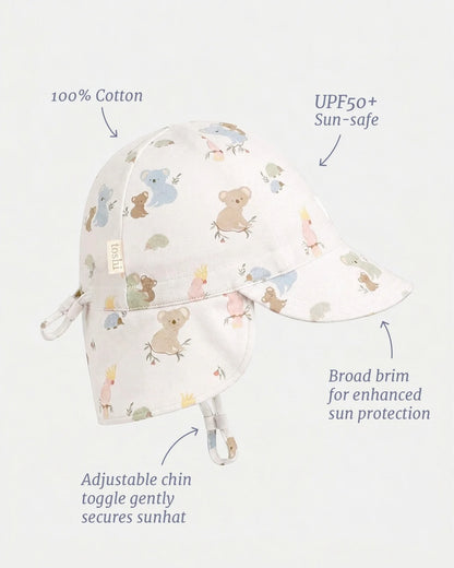 Flap Cap Arcadia Gumnut Babies Cloud