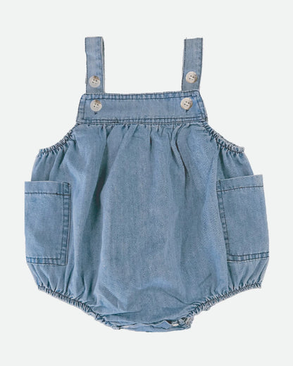 Baby Romper Bubble Denim