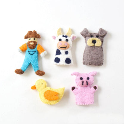 Old MacDonald Farm Animal Finger Puppet Set
