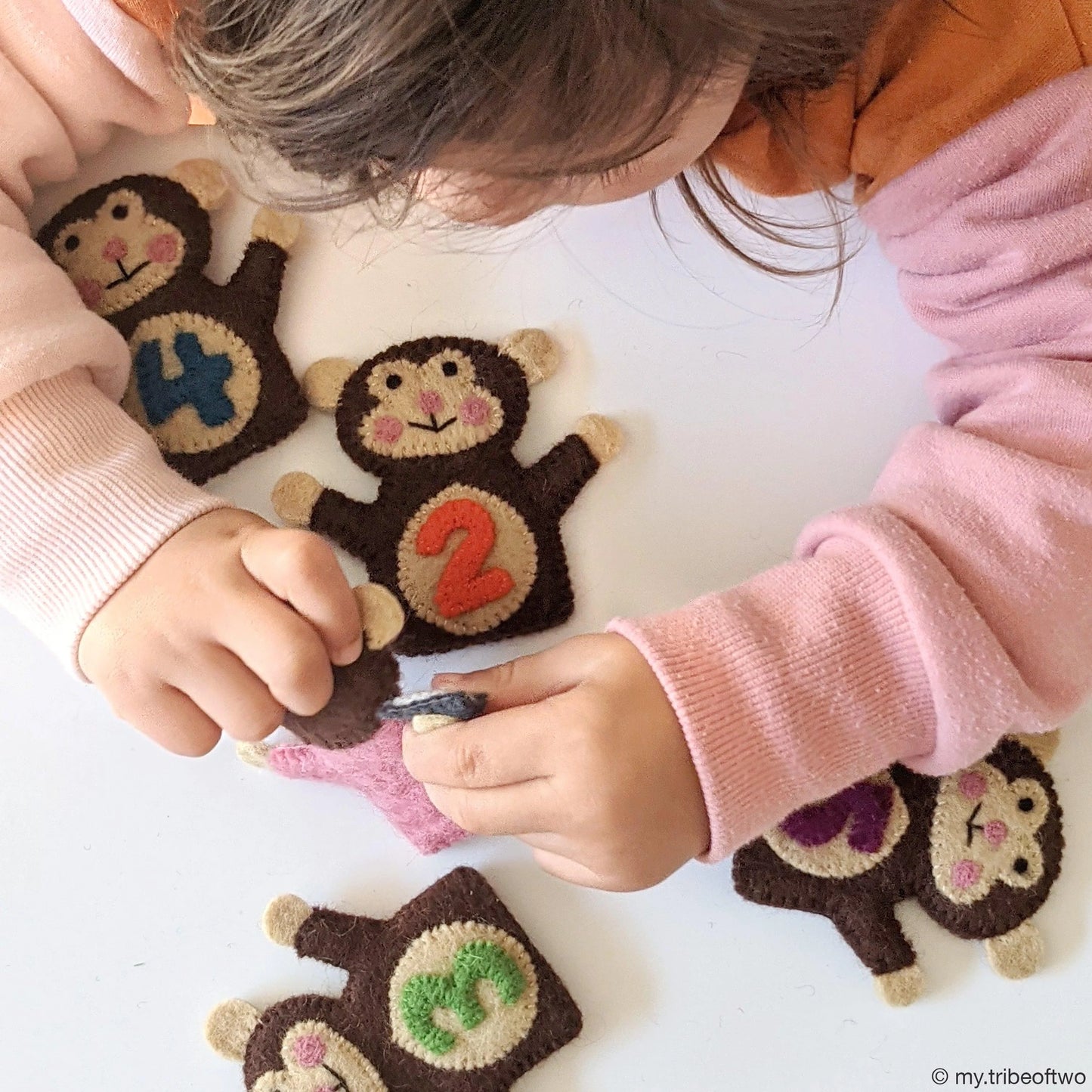 Five Little Monkeys Finger Puppet Set