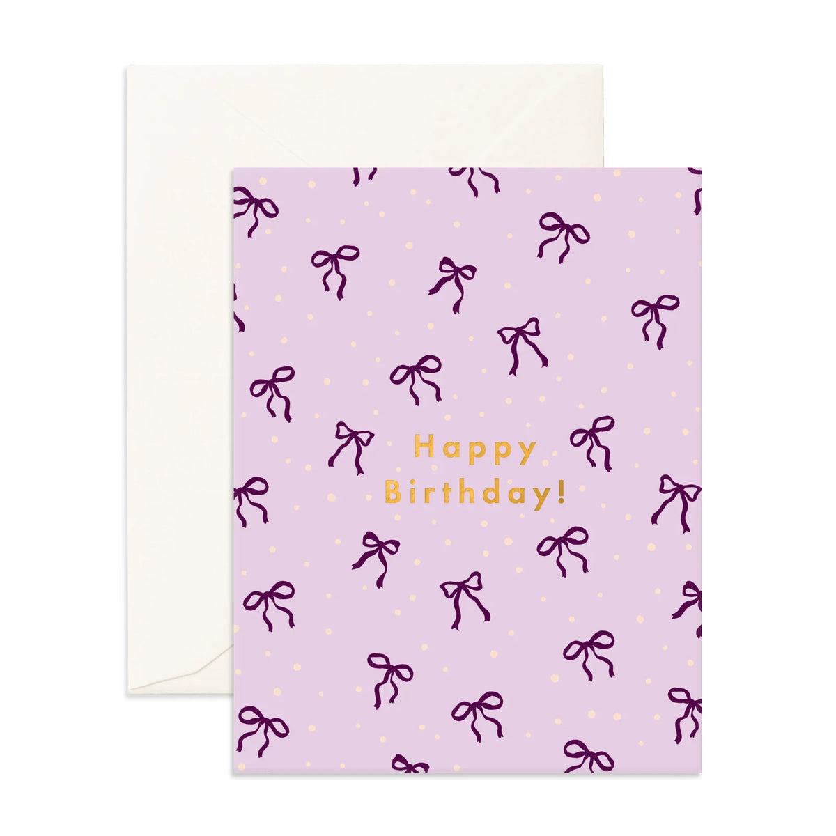 Birthday Violet Ribbons Greeting Card