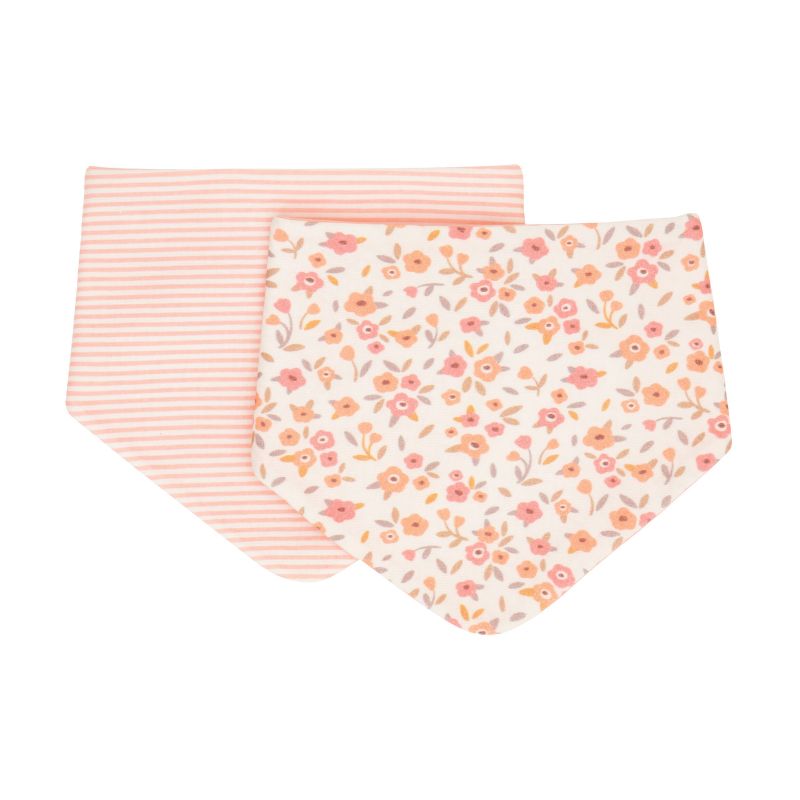 Cotton Bandana Bibs 2pk - Floral Bouquet