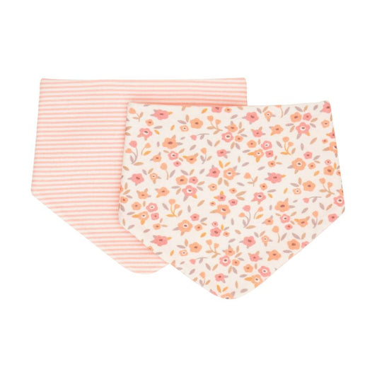 Cotton Bandana Bibs 2pk - Floral Bouquet