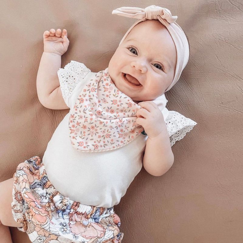 Cotton Bandana Bibs 2pk - Floral Bouquet