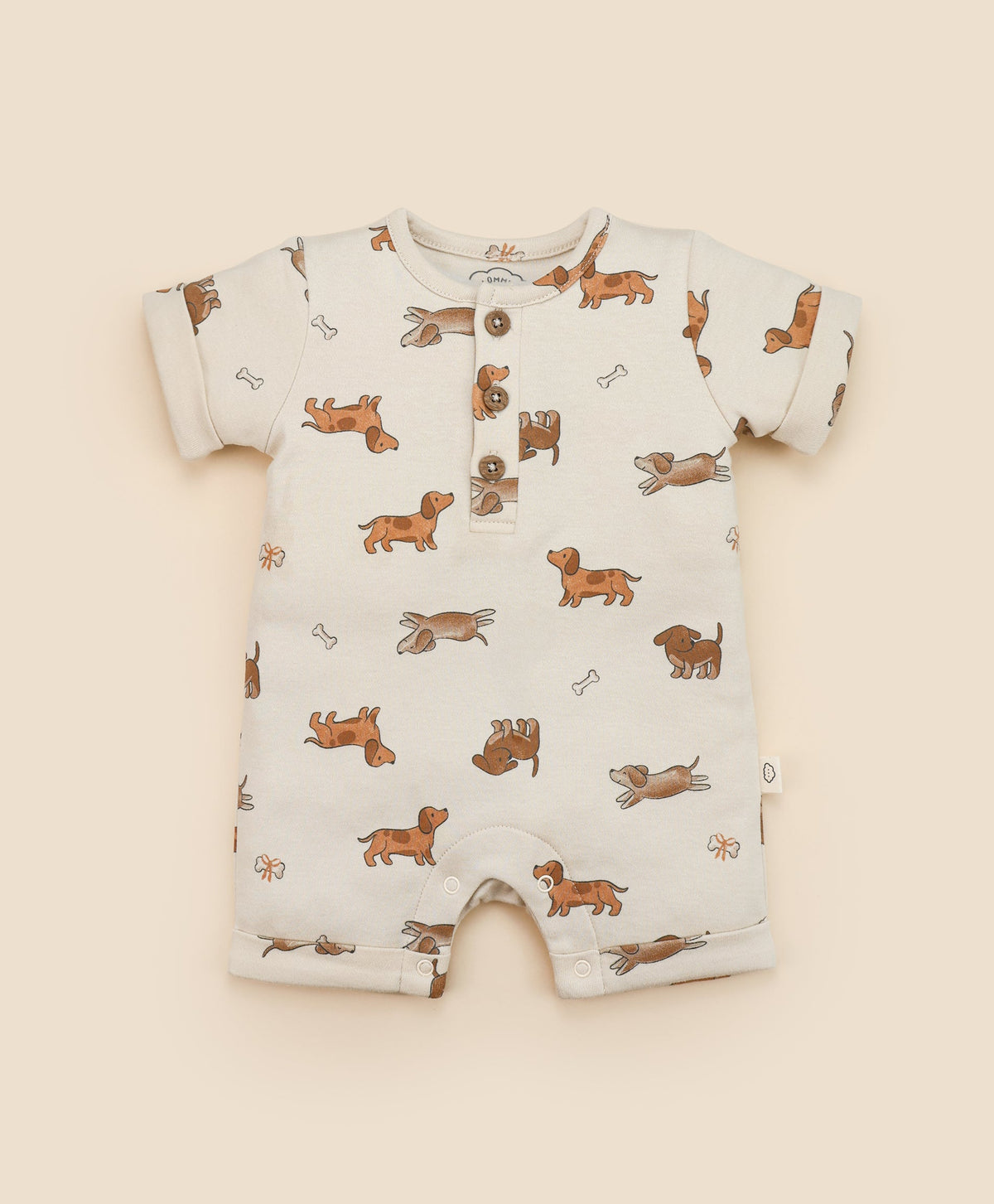 Organic Cotton Romper - Dachshund Dog