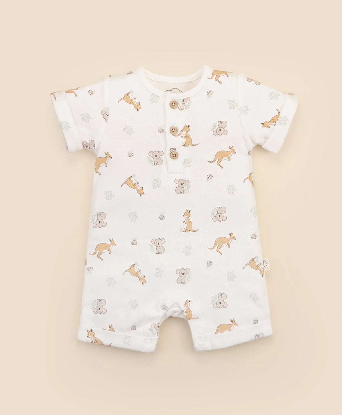 Organic Cotton Romper - Kangaroo & Koala
