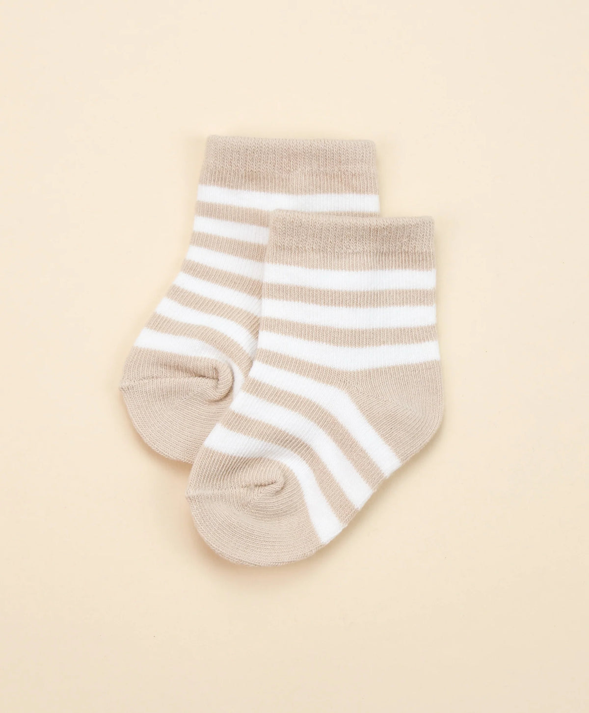 Baby Socks - Oat Stripes