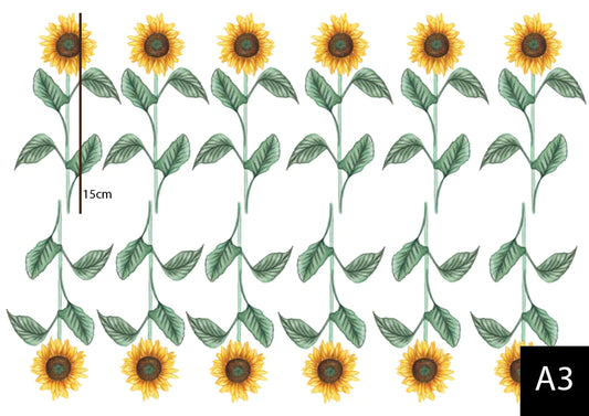 Mini Sunflowers Wall Decals