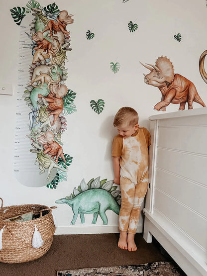 Dinosaur Height Chart Wall Decals