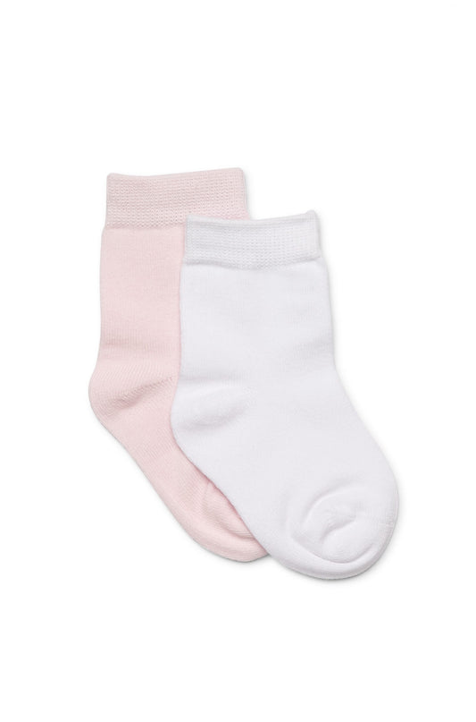 Pink & White Socks 2pk