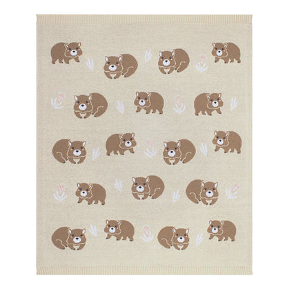 Cotton Blanket - Beige Wombat