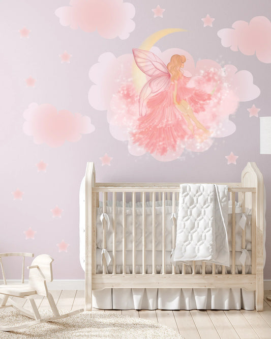 Fairy on the Moon Wall Decals