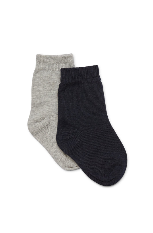 Navy & Grey Socks 2pk