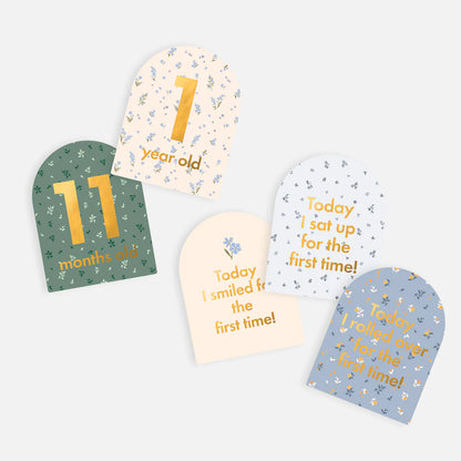 Baby Milestone Cards - Broderie