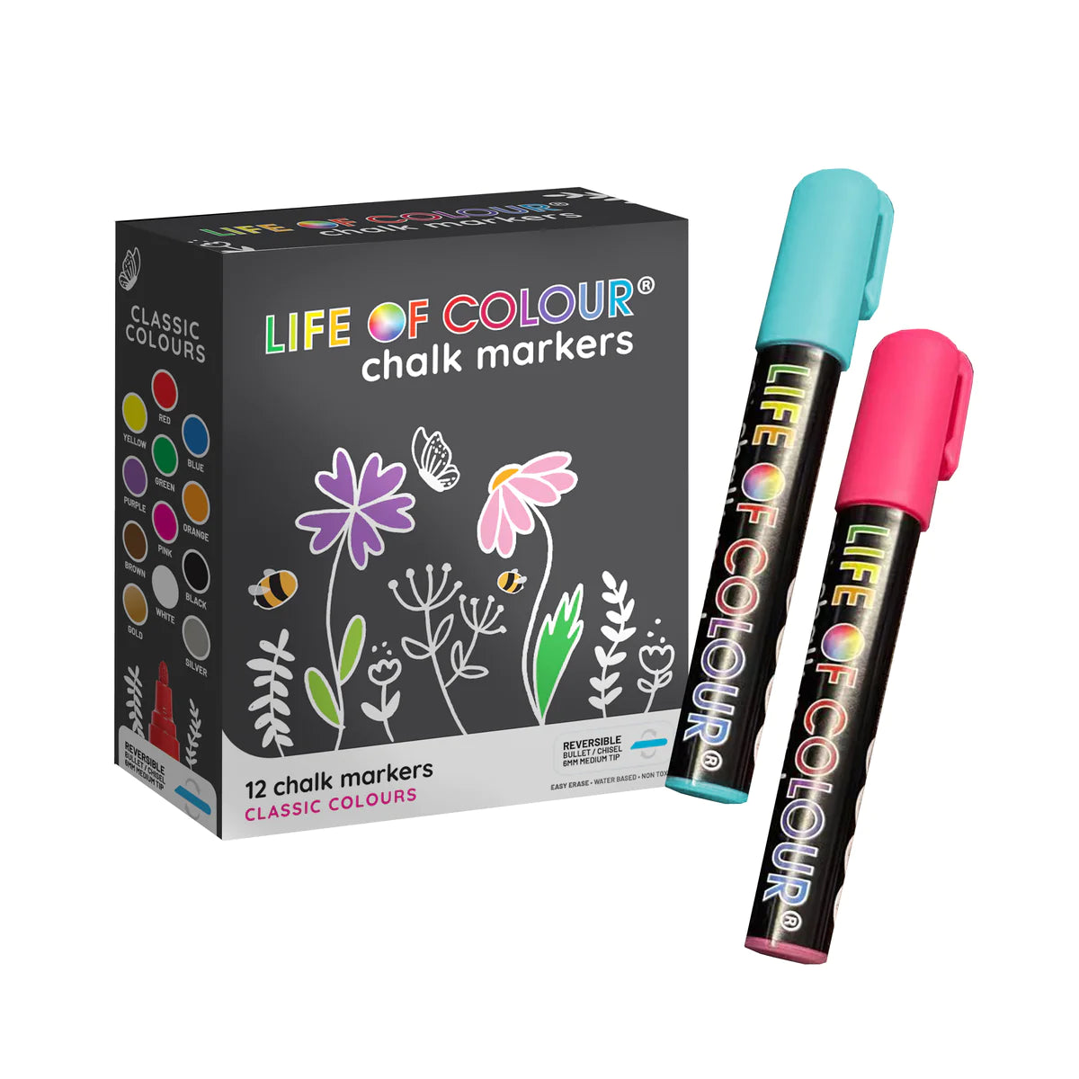 Liquid Chalk Markers (6mm tip) 12pk