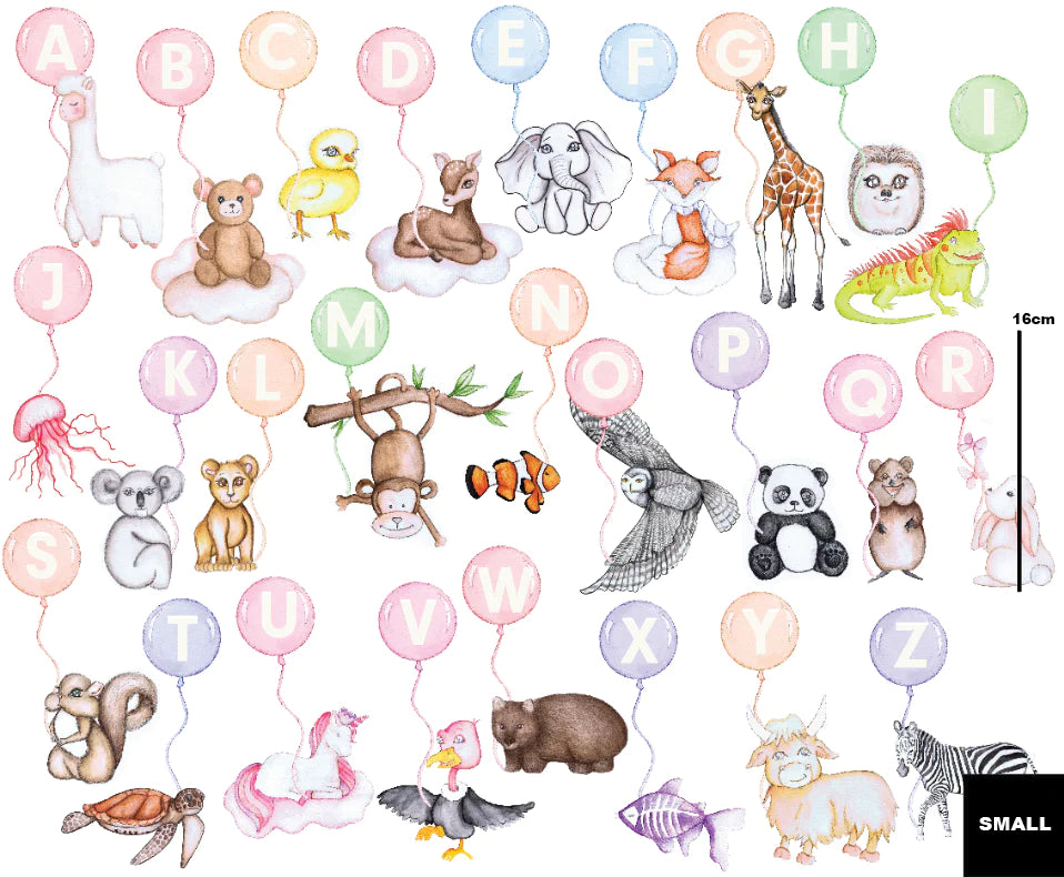 Animal Alphabet Wall Decals