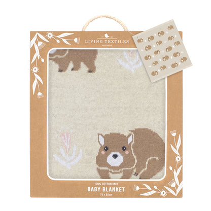 Cotton Blanket - Beige Wombat