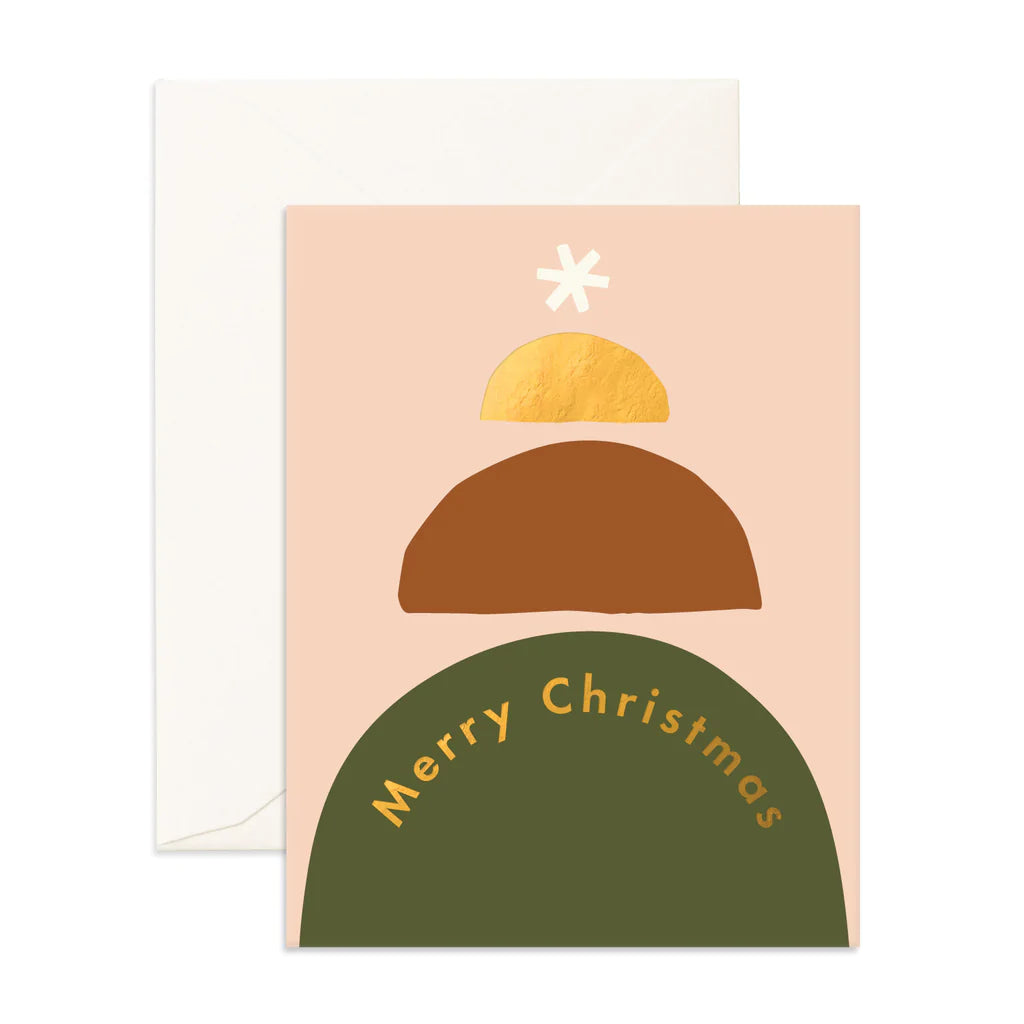 Merry Christmas Boho Tree Card