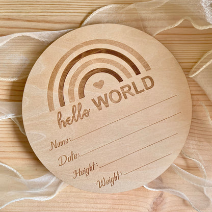 Rainbow Hello World Disc