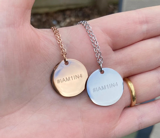 Pregnancy & Infant Loss #IAM1IN4 Necklace
