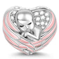 Sleeping Baby wrapped in Angel Wings Charm