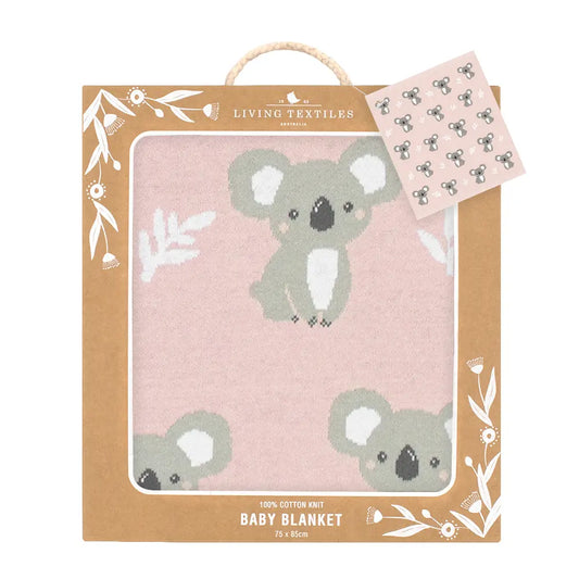 Cotton Blanket - Blush Koala