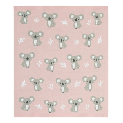 Cotton Blanket - Blush Koala