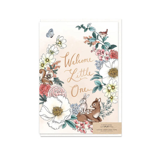 Welcome Little One Card - Woodland