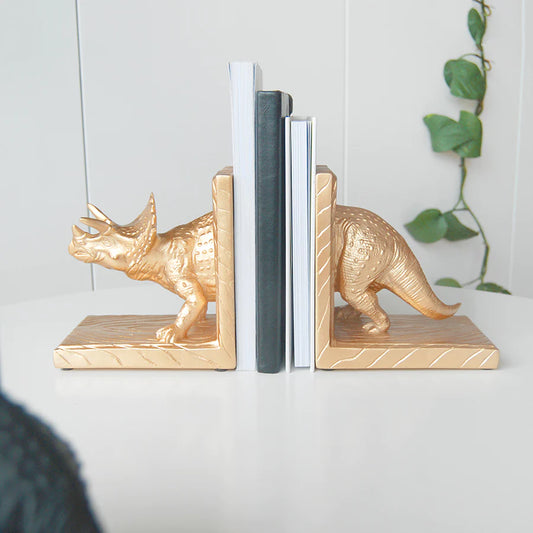 Triceratops Bookends